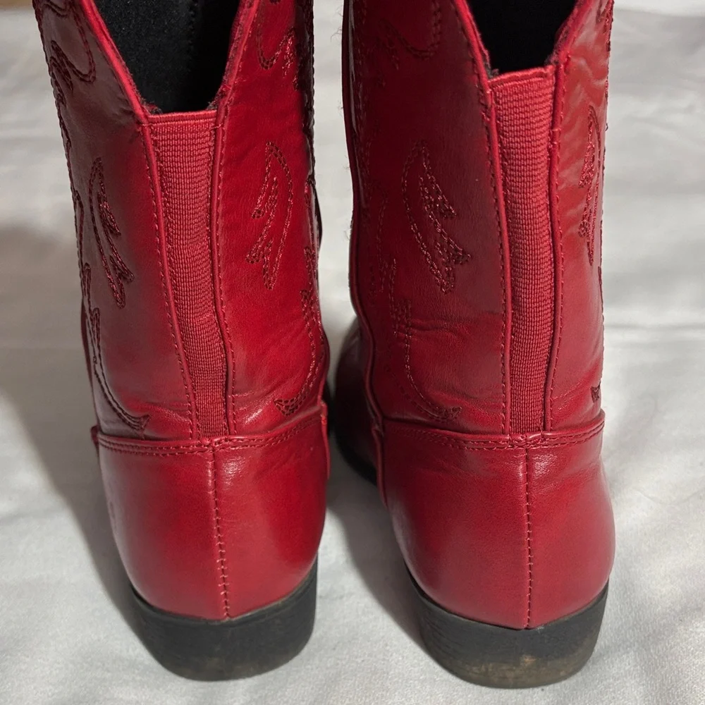 Dream Pairs Red Western Cowgirl Boots - Excellent Condition! Size 5